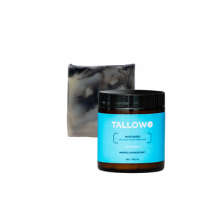Activated Charcoal Tallow Soap + Restorative Tallow Body Balm Routine
